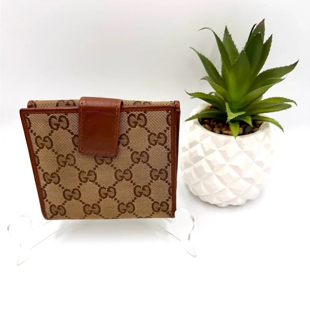 Gucci GG Brown Canvas New Britt French Wallet #560 - Picture 2 of 6